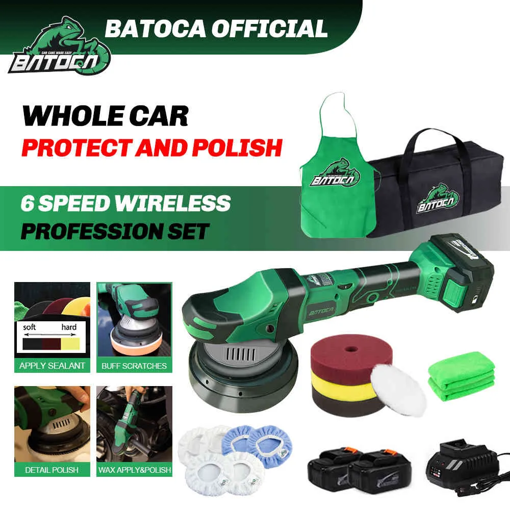  BATOCA - Pulidora inalámbrica para auto, con batería