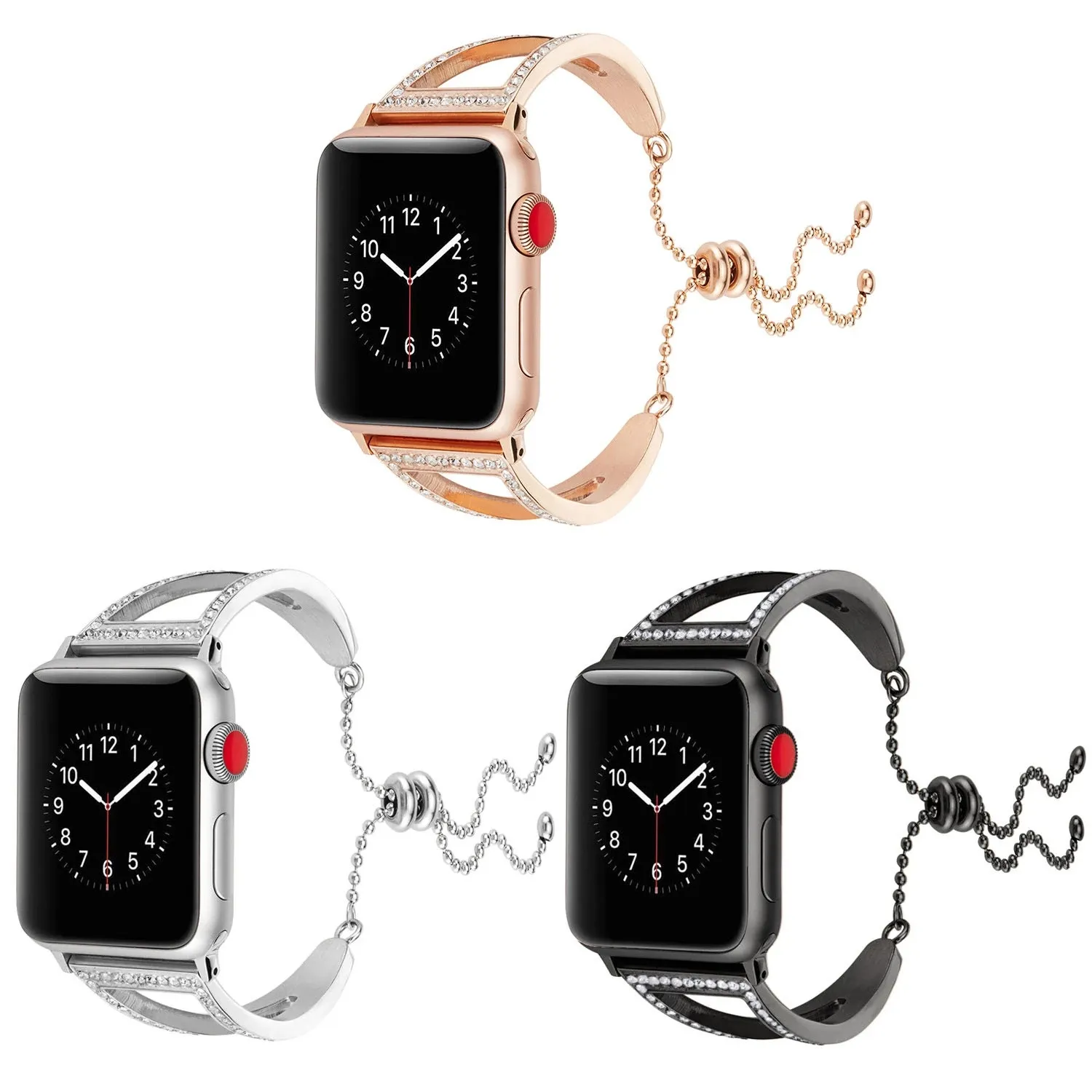 Bracelet en diamant Bling pour Apple Watch Ultra 49 mm Band Series 8 7 6 SE 5 4 3 2 1 Jewel Bracelet en acier inoxydable iWatch 41 mm 45 mm 42 mm 38 mm 40 mm 44 mm Bandes de poignet