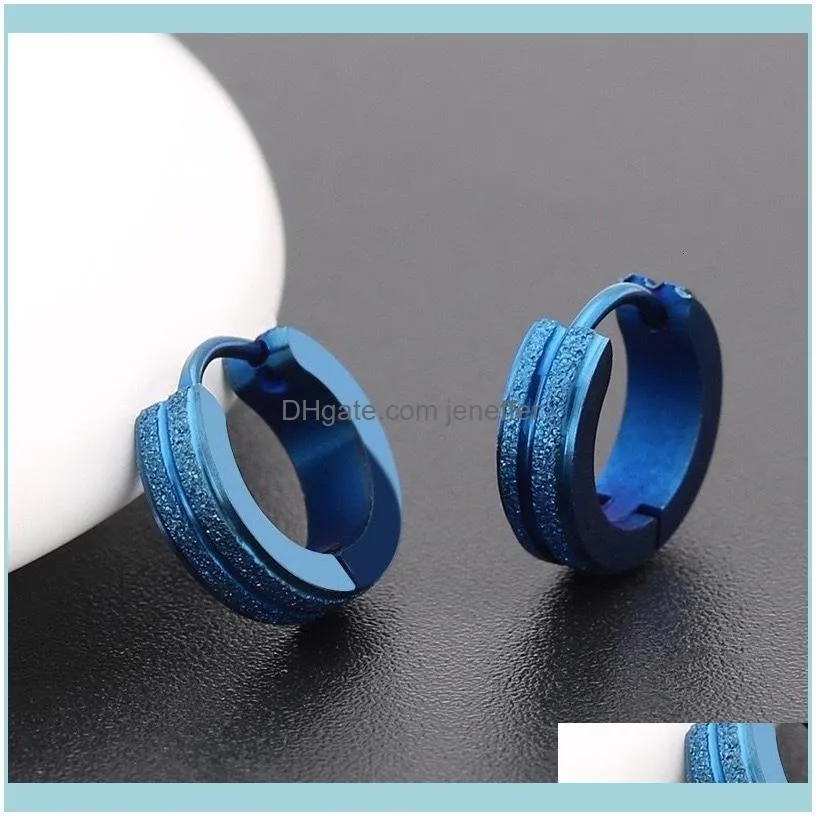 4 9 Straight * stainless frosted steel buckle middle slotted sand Pressing Ring anti allergy puncture Ear clip jewelry