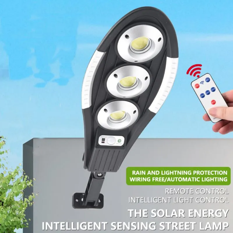 Comprar Lámpara Solar LED mejorada, foco alimentado para exteriores, potente  farola Solar, Sensor de luz por movimiento PIR, luz de jardín