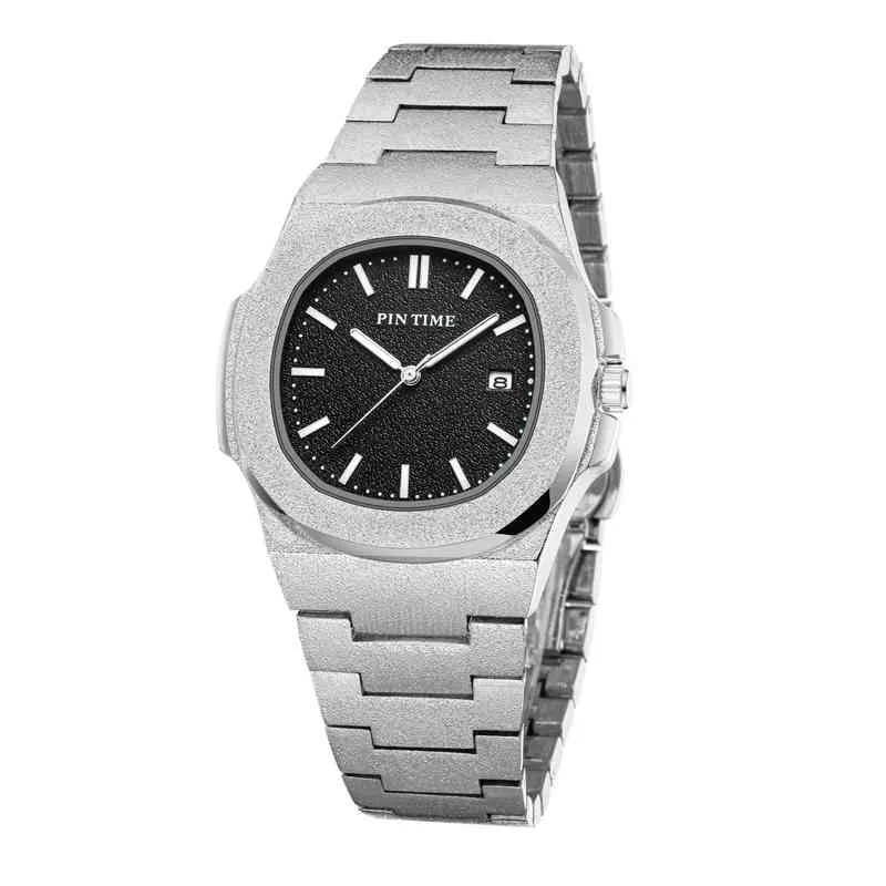 Wholesaleニューファッションカジュアルドレスウォッチフロストケースクォーツブラックダイヤル時計高級PPデザインメンズスポーツ腕時計ギフト