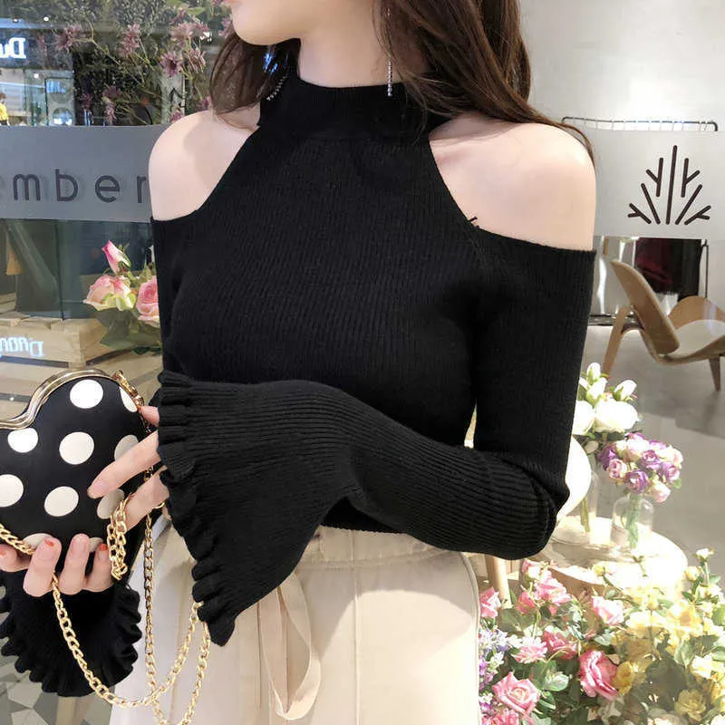 Cuello Alto Sueter Con Solo Mangas Suéter De Cuello De Tortuga