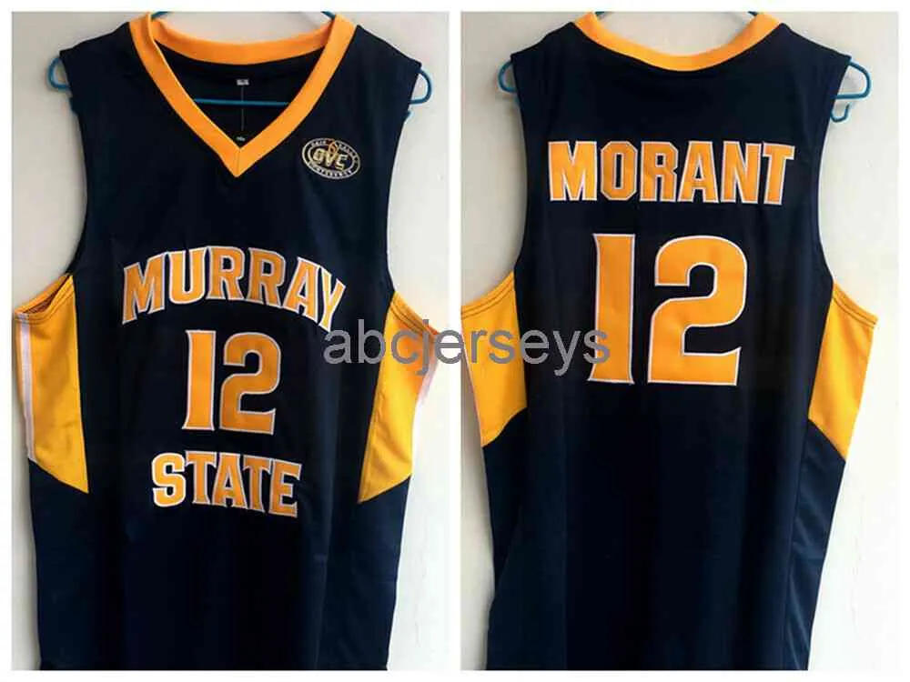 Ja Morant Murray State Baloncesto Jersey Azul Marino Jersey Cosido De