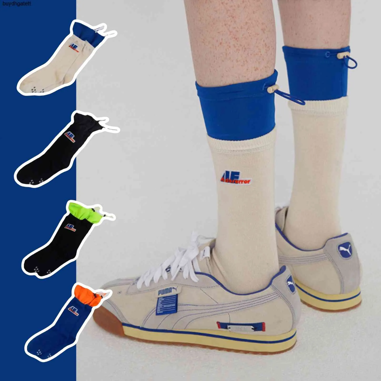 2021 chaussettes hommes femmes cordon Ader erreur équipage chaussette haute qualité coton Adererror Style décontracté blanc chaussettes longues Sock6up1