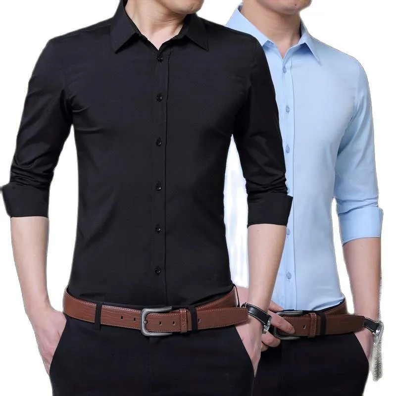 Camisa de Manga Larga Para Hombre, Ropa Marca Negocios, Ajustada, La Moda, Talla Grande 5XL, Noveredad 2021 남성 캐주얼 셔츠