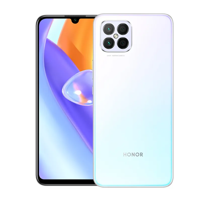 Original Huawei Honor Play 5 5g Mobiltelefon 8GB RAM 128GB 256GB ROM MTK 800U Octa Core 64.0mp AI HDR 3800MAH Android 6.53 "Oled Full Screen Fingerprint ID Smart Cell Phone