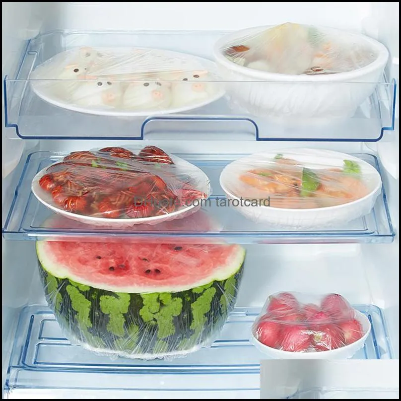 Disposable Cling Film Cover Household Refrigerator Food Fruit Preservation Covers Dust-proof Plastic -keeping Cover for kitchen