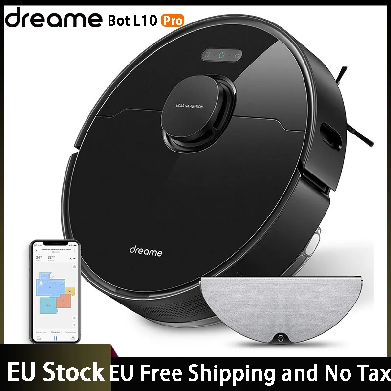 Dreame Bot L10 Pro Realme Robot Vacuum Cleaner Superb LiDAR Navigation,  4000Pa Suction, 150min Auto Charge EU Stock From Ftwxtx, $353.76