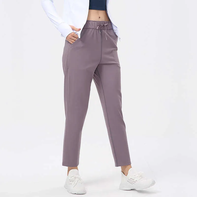 Lu-159 Kobiety Pants Yoga Sports Joggers Lose sznurka elastyczna talia Gym Ubrania biegowe