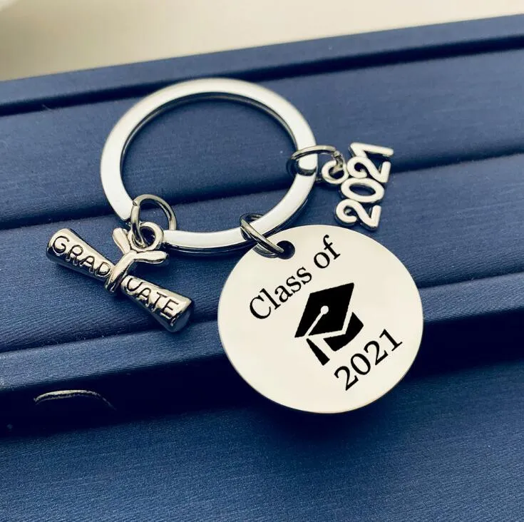 Key Ring 2021 Graduation Keychains Stainless Steel Graduation