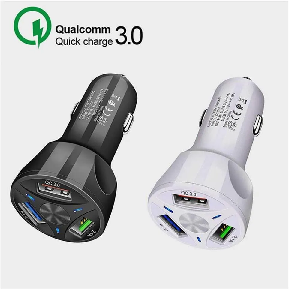 Car charger QC3.0 Quick USB Port Fast Chargers CE FCC ROHS Certified for Samsung Huawei Tableta29a20