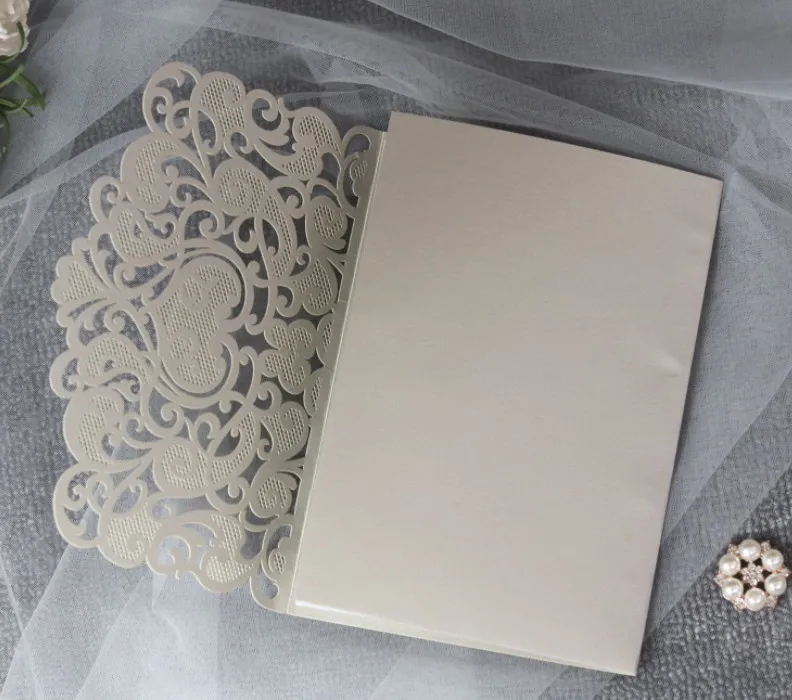 The latest 18X12.5CM envelope greeting card, lace hollow birthday wedding thank you, = outer shell + blank inner page + envelopes