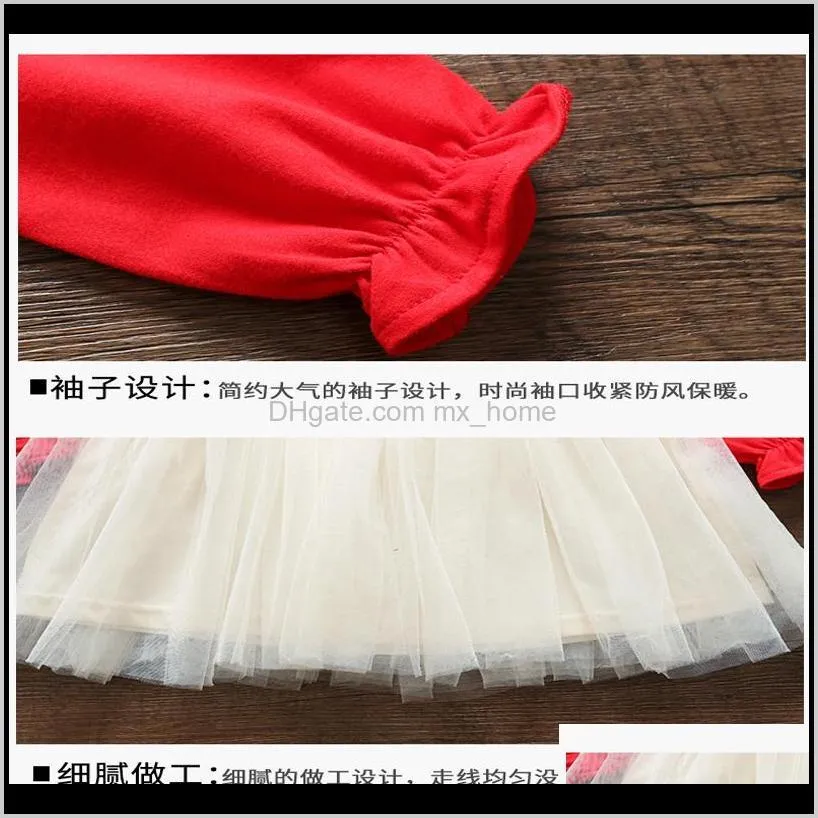 2021 new spring newborn girl mesh-knit waistcoat + tutu suit for baby children girls clothes 1 year anniversary sets w3dg