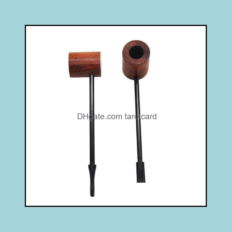 Handmade Wooden Pipe Curved bamboo High-grade Ebony Popeye