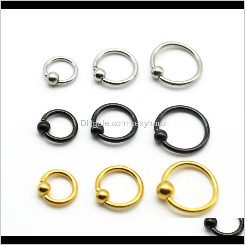 bcr gold blue rainbow ball closure captive ring lip nose ear tragus septum ring 6mm 8mm 10mm 16g rose gold body jewelry
