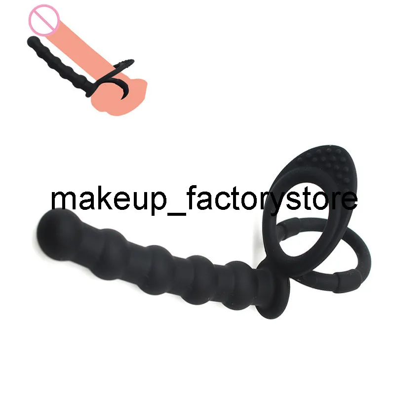 Massage Sexy Double Penetration Penis Ring Strapon Dildo Anal Butt Plug Sex  Toys For Women Man Beads Massage Couples Toys Adult Game From  Makeup_factorystore, $4.88
