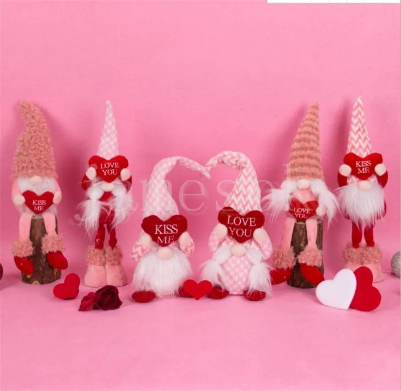 Dia dos Namorados Amor Amor Sem Faltos Rudolph Boneca Partido Fontes Gnome Bonecas De Fellow-boneca Decoração Home Decoração de Casa Brinquedos de Pelúcia DD853