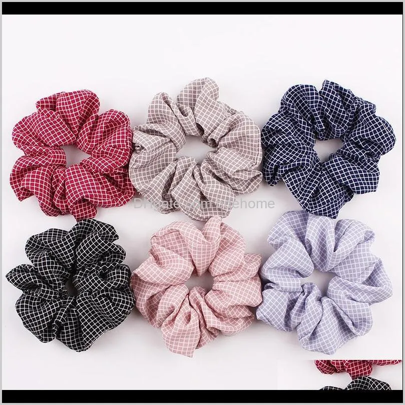 Andere sieraden drop levering 2021 Lichte kleurstreep elastische scrunchies voor vrouwelijke groothandel schattig kawaii baby hoofdband doek haar aessories oy