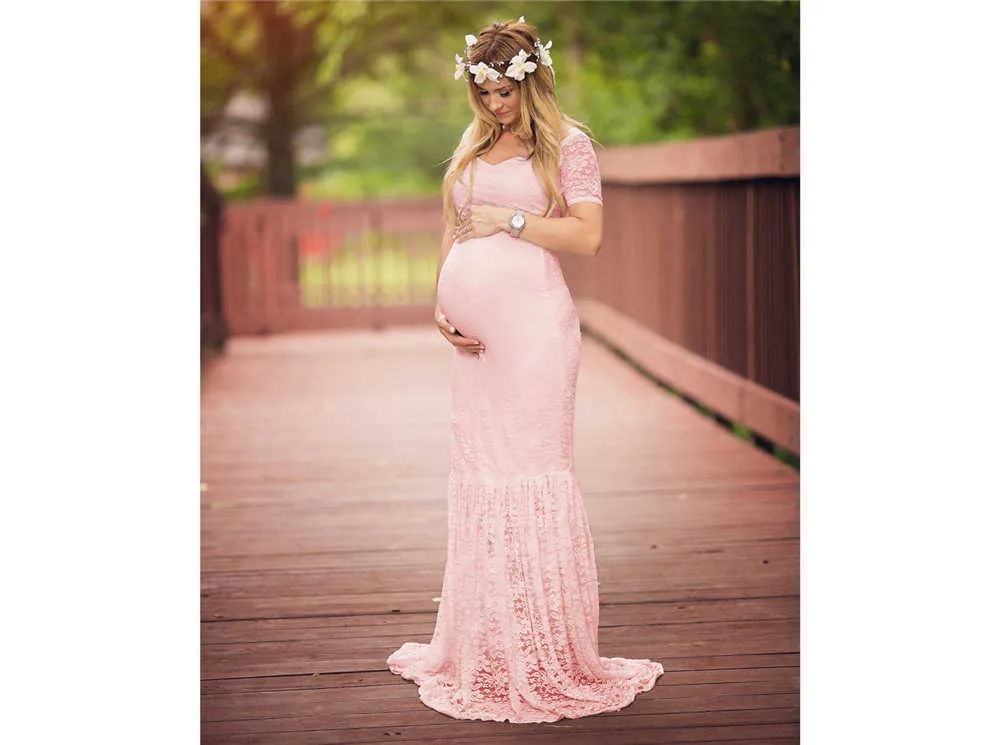  Mermaid Maternity Dresses Photography Props Sexy Lace Maxi Maternity Gown For Photo Shoots Women Pregnancy Dress Clothes (10)