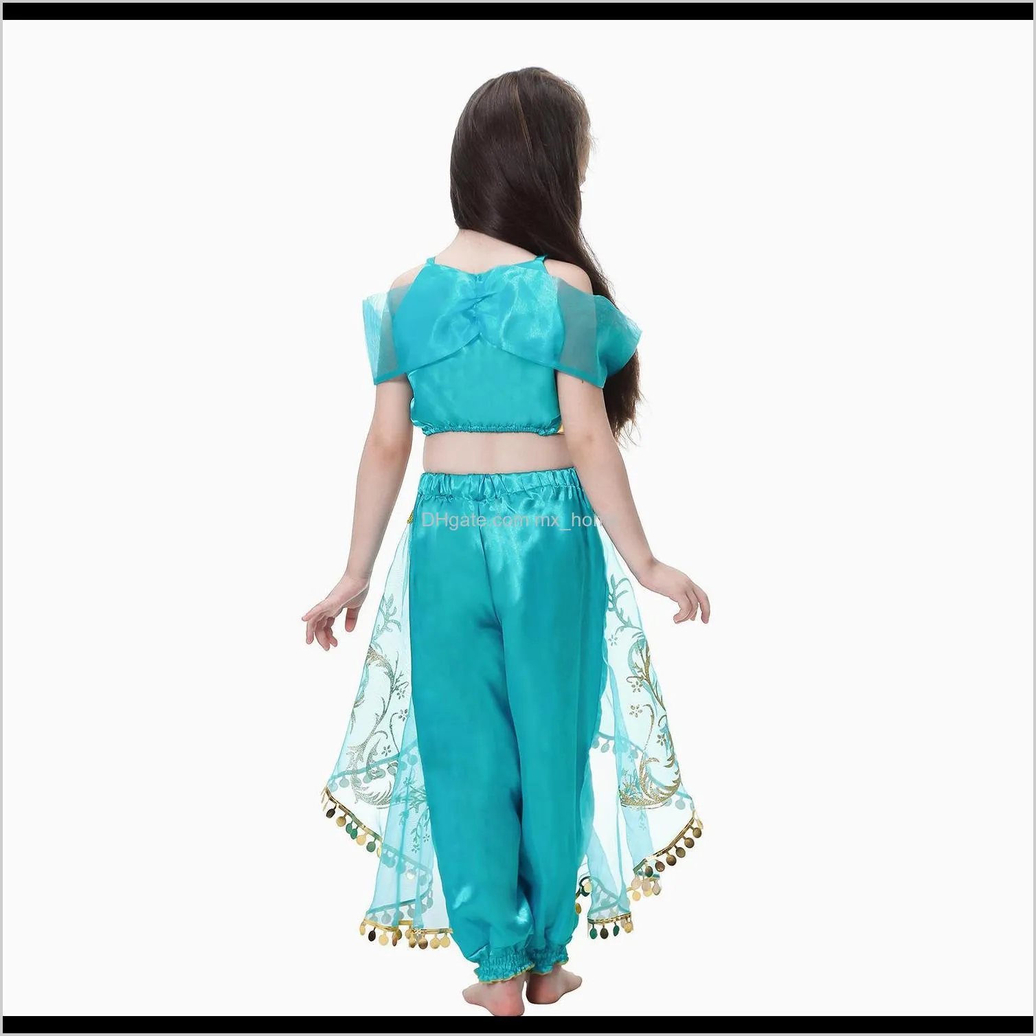 children`s clothing new set kids costumes aladdin magic lamp jasmine cosplay princess dress party imitation shipping