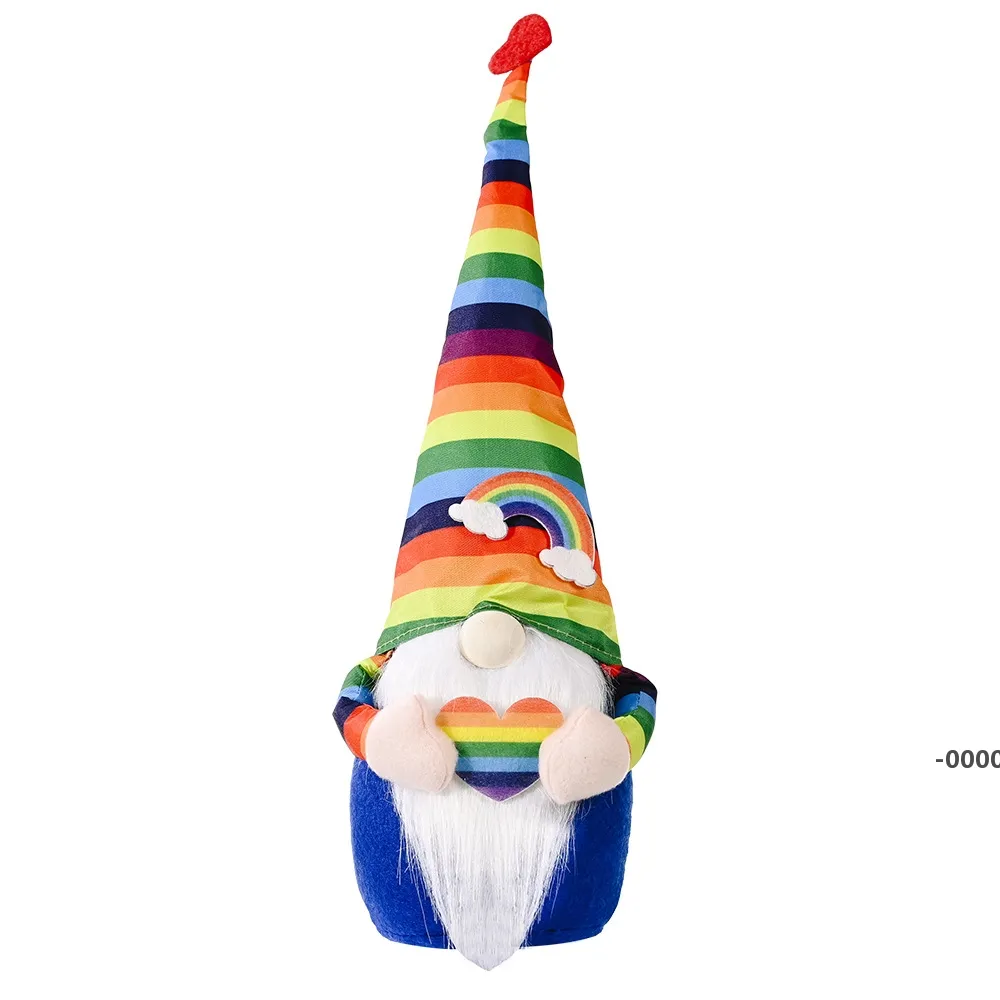 Party Supplies Rainbow Gnome Colorful Plush Gay Lesbian Doll Scandinavian Tomte Nisse Farmhouse Home Kitchen Decor RRE10771