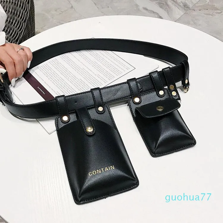 Sacs de taille design 202 ceinture en cuir pour femmes à la mode épaule messager sac de poitrine PU Fanny Packs sac de clé de téléphone portable