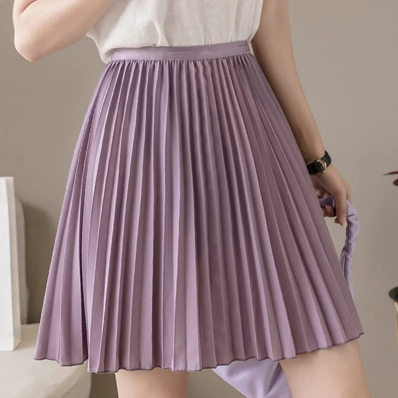Womens pleated skirt mini cheap