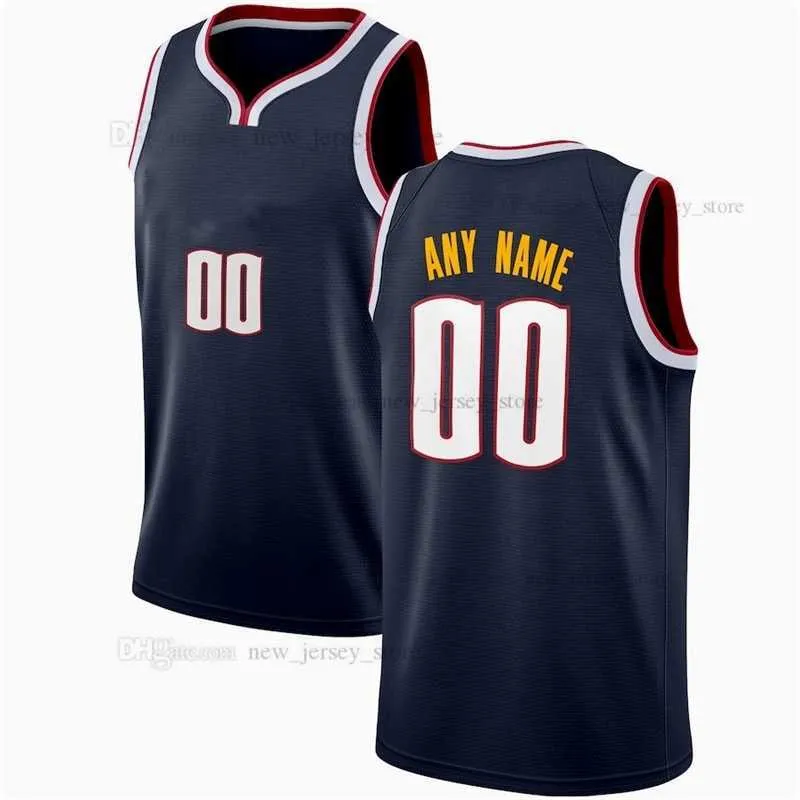 Gedrukt Custom DIY Design Basketbal Jerseys Customization Team Uniformen Print Personalized Letters Naam en nummer Mens Dames Kinderen Jeugd Denver008