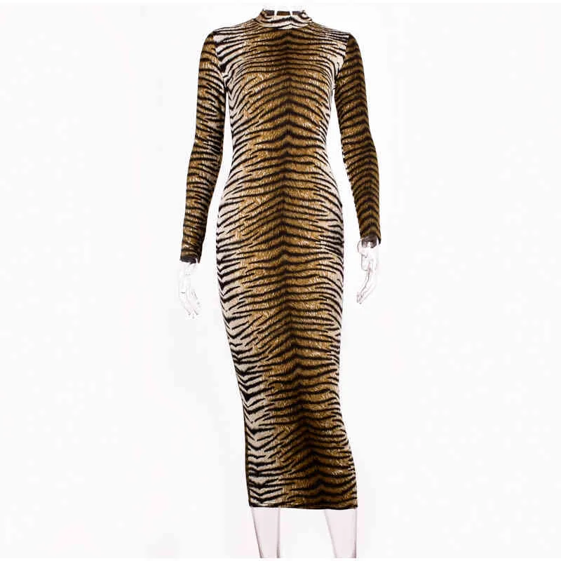 chinese dress ladies Alexandre Vauthier Tiger Print Silk Blend Mini Dress - BOPF main image 1