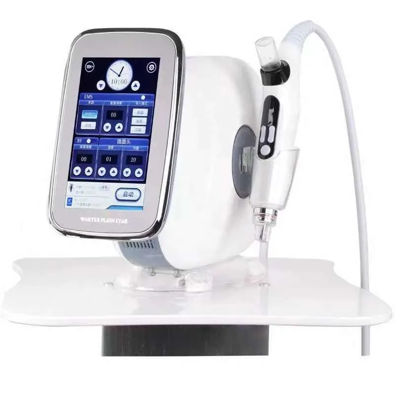 Machine EMS 3 en 1 EMS + RF + aiguille, importation gratuite d'eau, méso facial, Injection de nano-micro-aiguilles, pistolet de mésothérapie Anti-vieillissement