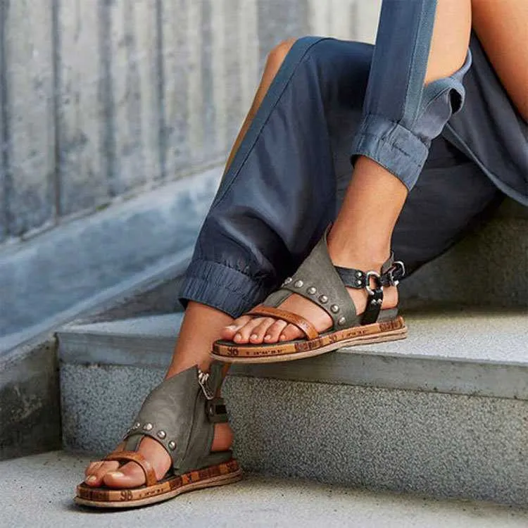 Sandales online plateforme cuir