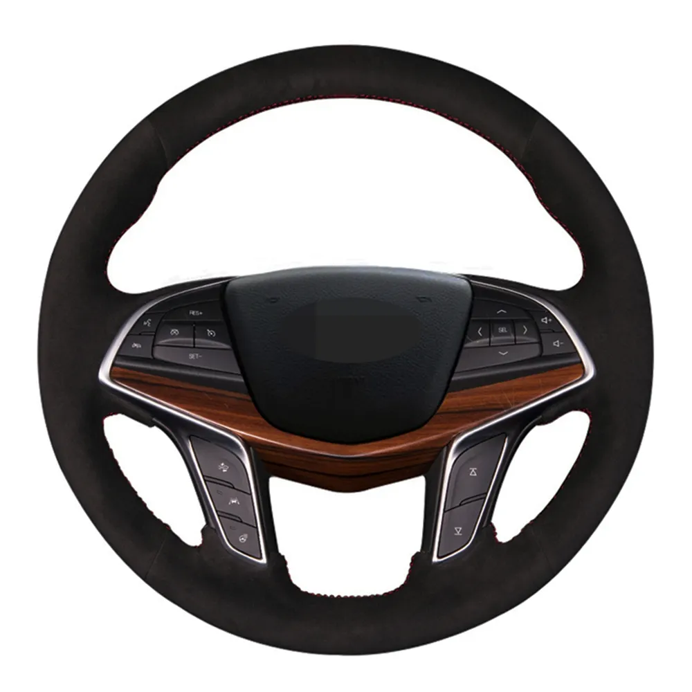 Cadillac CT6 PLUG IN 2017 Hand Stitched Suede Steering Wheel Cover DIY Black Leather Car Accessory 2015 2019 From Gzy3300 40.71 DHgate.Com