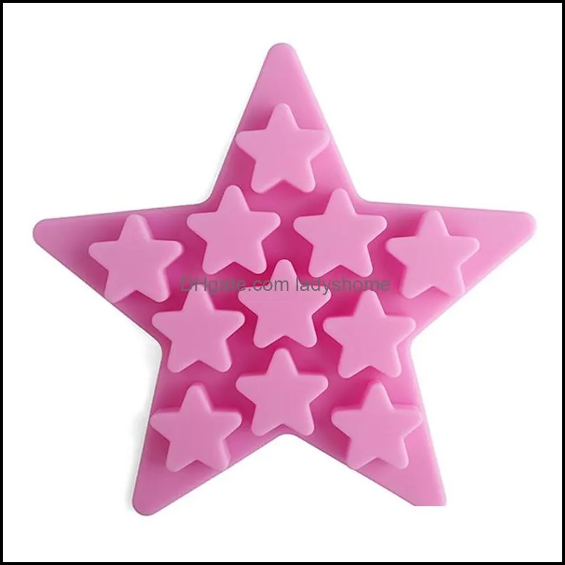 Silicone Pentagram Mold Summer Bar Drink Whiskey Star Shape Ice Mold Ice Cake  Star Shape Mould HWE7320