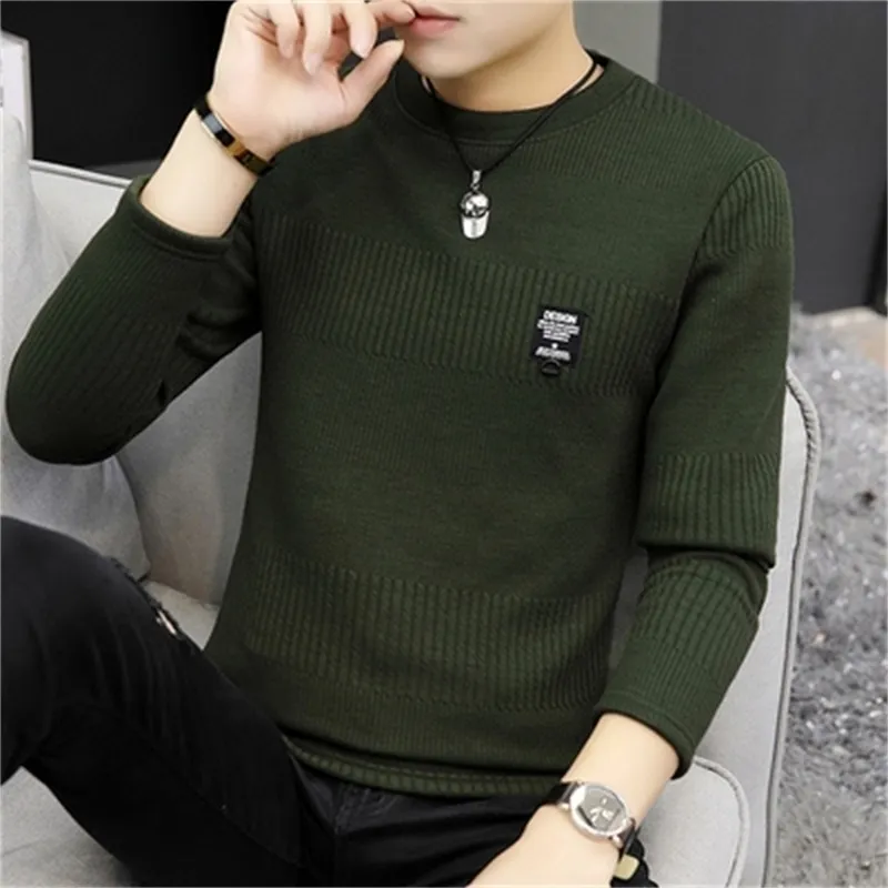 Korean version of the bottoming shirt autumn multicolor round neck long sleeve T-shirt loose tide 210420