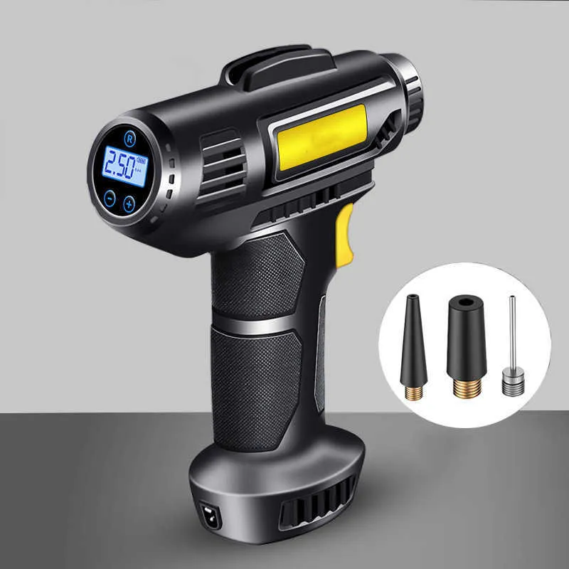 Portable Wireless Digital Air Pump For Cars And Bikes - Rechargeable Inflator With Pressure Gauge, Multi-Mode Settings, And LED Light - Compact Design With Built-in Lithium Battery For Convenient Use - View #7