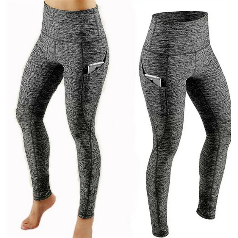 Spodnie damskie Capris Ly Wyrównaj wysokiej talii Stretch Tummy Booty Odchudzanie Bulift Legginsy z kieszeniami na ćwiczenia fitness M99