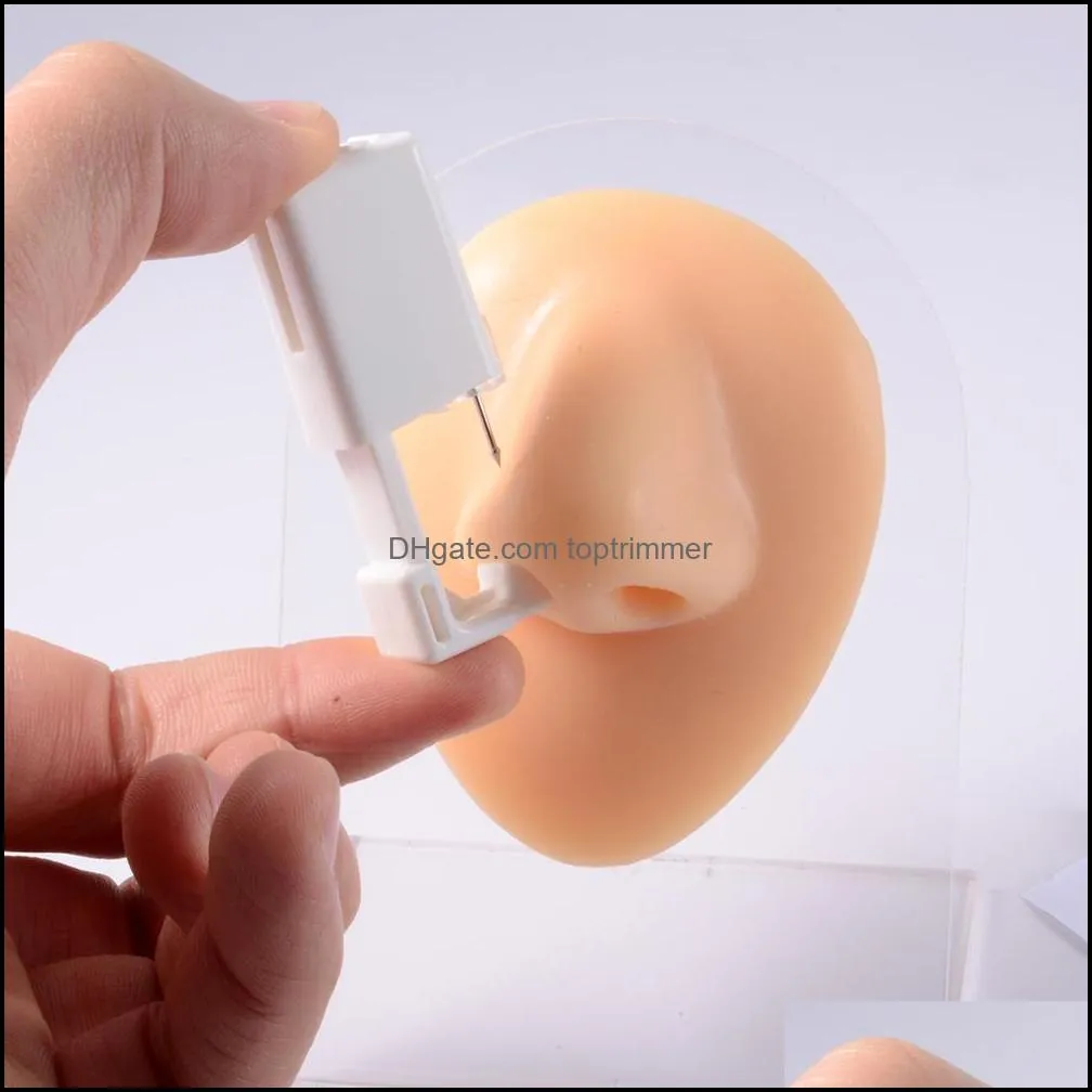 Disposable Safe Sterile Pierce Unit For Gem Nose Studs Piercing Gun Piercer Tool Machine Kit Earring Stud Body Jewelry