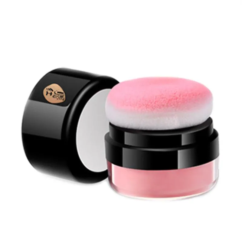 Blush Facial 4 Cores Maquiagem Air Cushion Compacto Natural Creme de Longa Duração Blush Pasta Nude Rouge