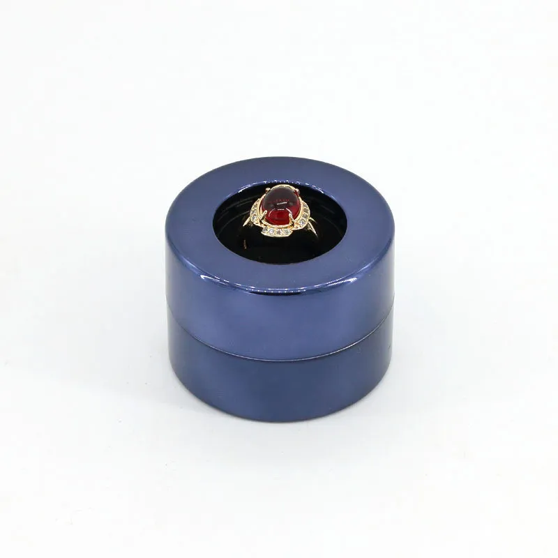 Round Rotating Ring Box Wedding Ring Box Romantic Lifting Jewelry Storage Case Round Earrings Gift Boxes yq00855