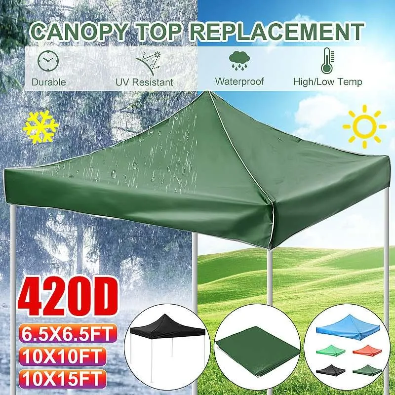 Schatten 3x3m Faltzelt Top Baldachin Ersatz Abdeckung Oxford Tuch Wasserdicht Regendicht Anti UV Sonnenschutz Outdoor sonnenschutz Zelte