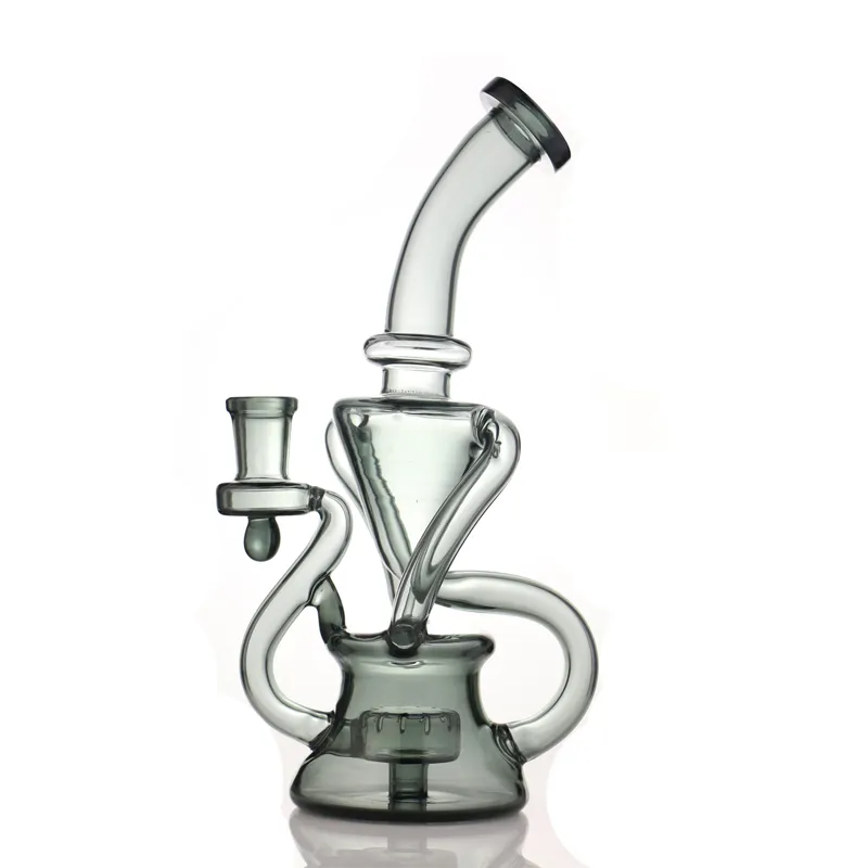 9-calowy Tornado Hookah Recykling Recykling Dab Rigs Szklane Bongi Wody Palenia Pipe Heade