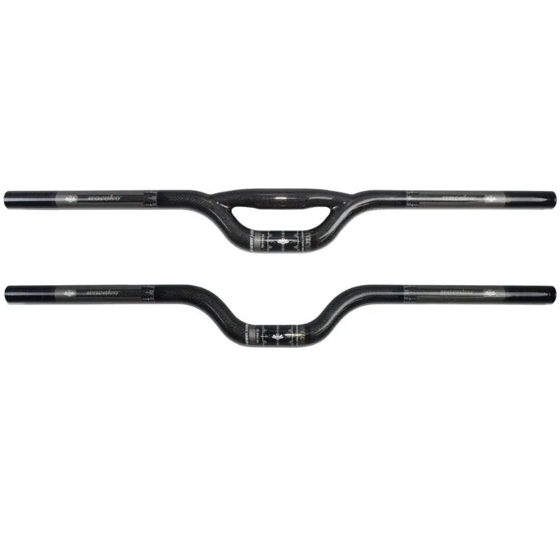 Bike Handlebars &Components 25.4/31.8mm Kids' Handlebar BMX Carbon Fiber 580/600mm U-shaped/Double-tube Glossy Handle