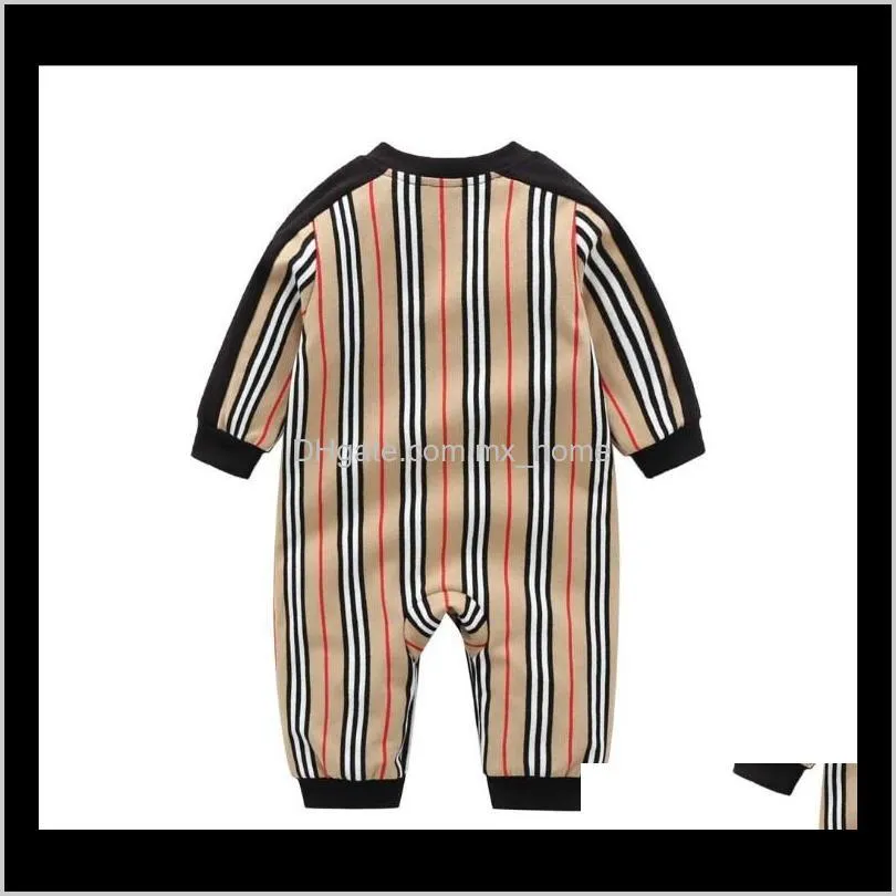 2021 new baby striped rompers spring autumn baby long sleeve jumpsuits toddler cotton onesies kids rompers