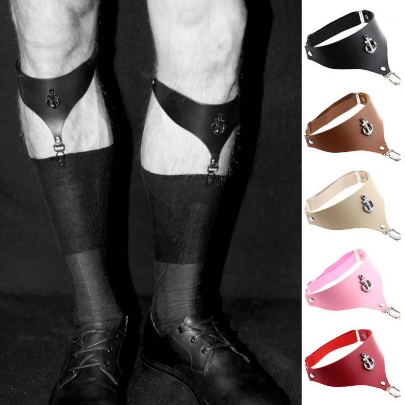 Anklets Men's and Women's Anti-Wrinkle Anti-Skid Anti-Sliping Duckbill Buckle Anchor Garter Sock Clip Sexig Lår Loop Belt