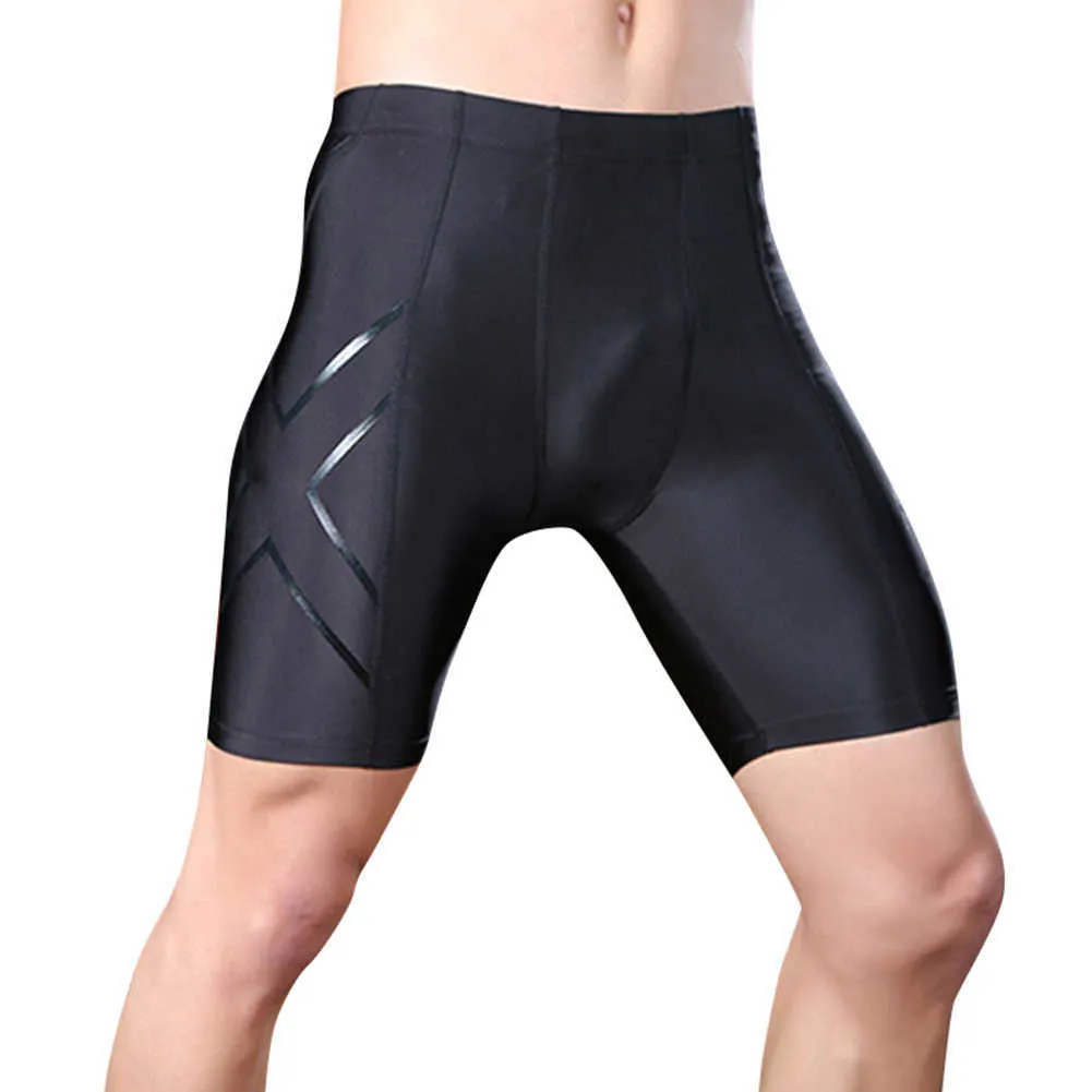 Spodenki sprężania mężczyzn Tighting Running Cycling Pants Spodnie Short Fitness Dod886 210714