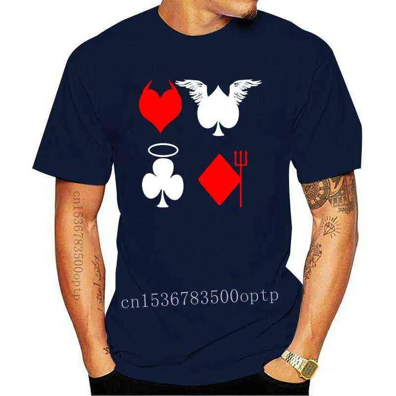 Nya Mäns Fashion T Shirt Spelkort T Shirt Poker Texas Hold Em 'Bridge Tee Män Sommar T Shirt G1217