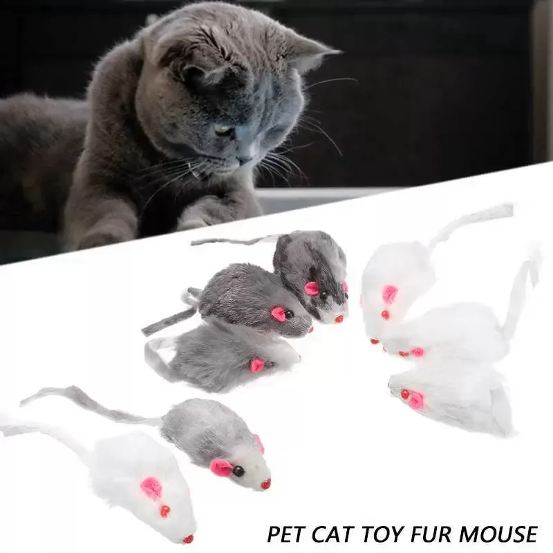 Caip Real Rabbit Fur Cat Toys Interactive Sound... From Hometool ...