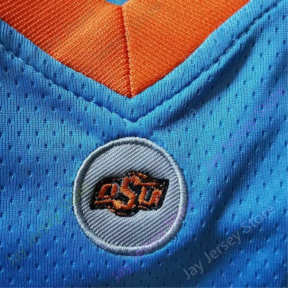 2021 New NCAA College Oklahoma State OSU Basketball Jersey 2 Cunningham Baby Blue Youth Adult Size S-3XL