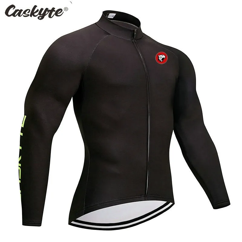 2021 Caskyte uomo manica lunga abbigliamento ciclismo jersey road bici team addestramento giacca da biciclette primavera autunno autunno rapido abbigliamento sportivo secco