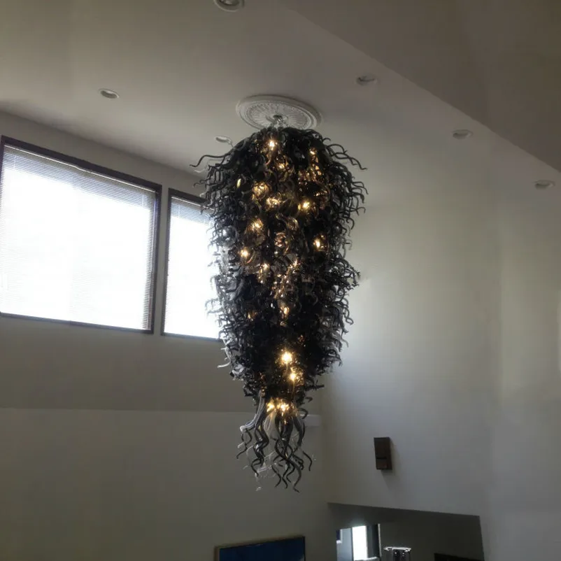 Nowy Projektant Murano Lampy Wisiorek Szkło Wiszące Żyrandol Light Art Decor Ręcznie Dmuchany Wiszący Nowoczesny Kryształ 28 o 64 cale